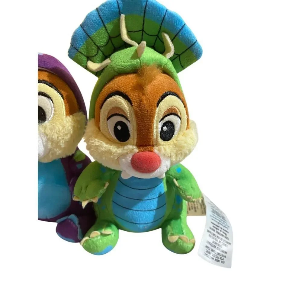 Disney rare chip and dale dinosaur Dino land, plush stuffed animal, 7 inch